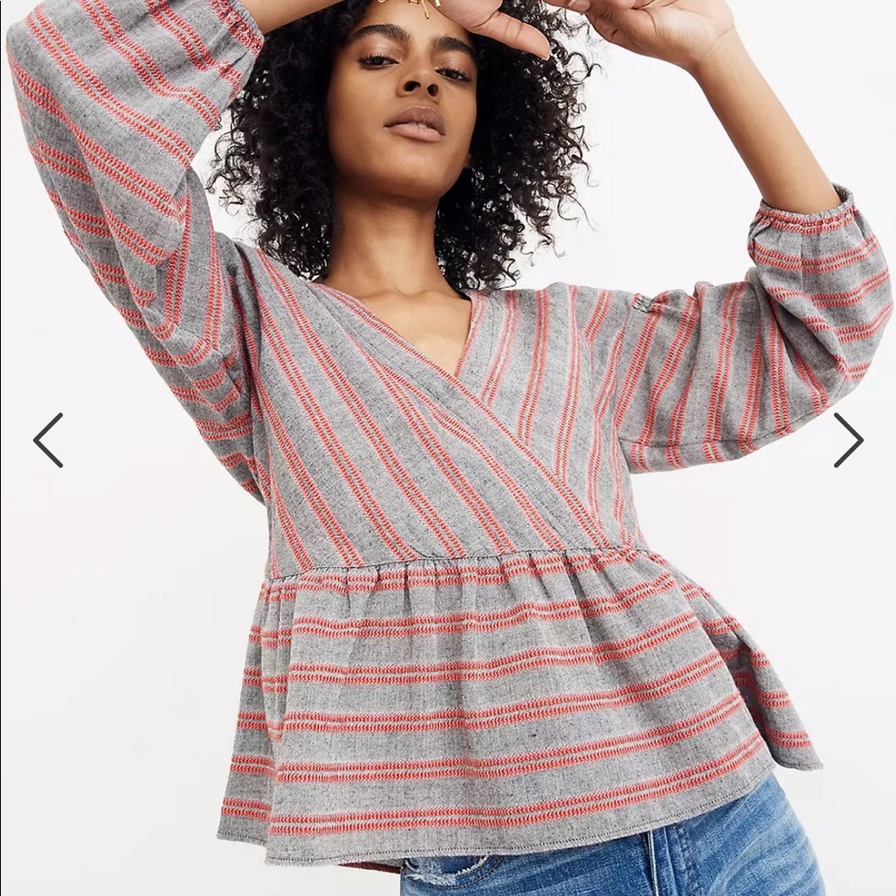 Madewell peplum blouse